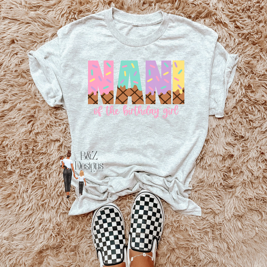 (Ice Cream Themed) Nani Of The Birthday Girl