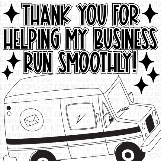 2x2” Thank You For Helping My Business Run Smoothly Label Pack
