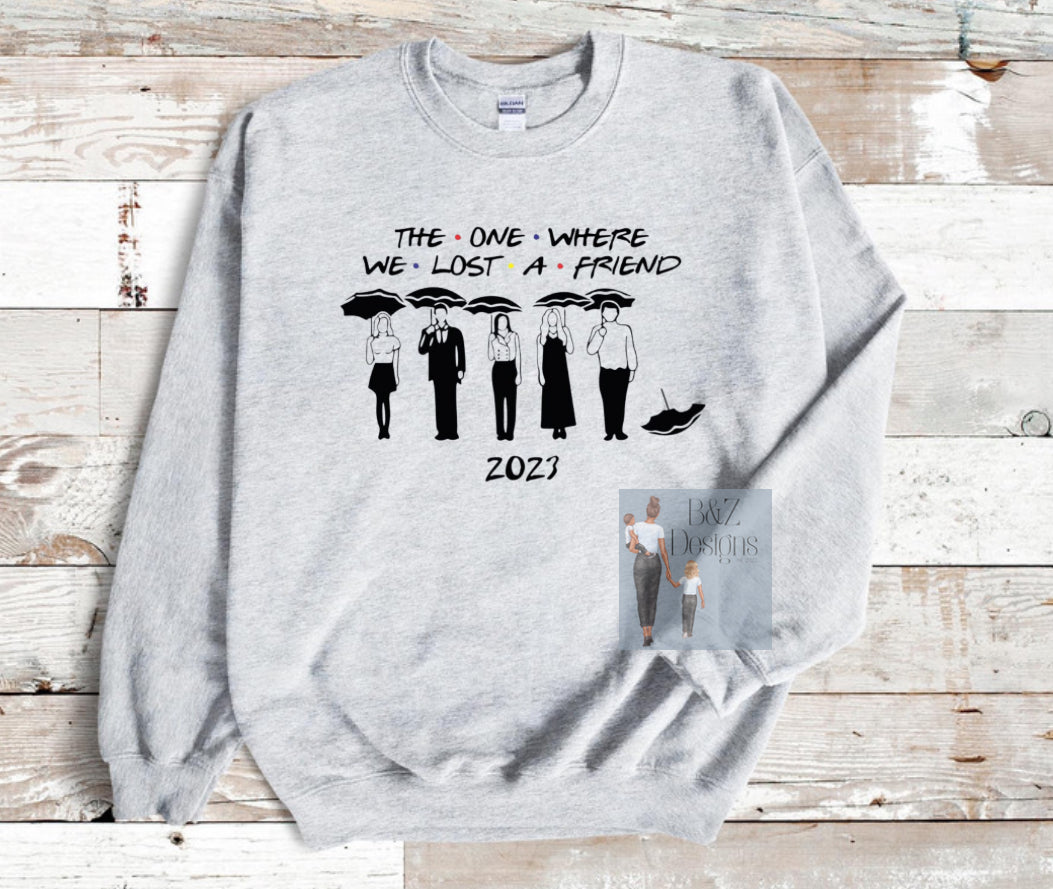 The One Where We Lost A Friend Matthew Perry Memorial Tee/Crew