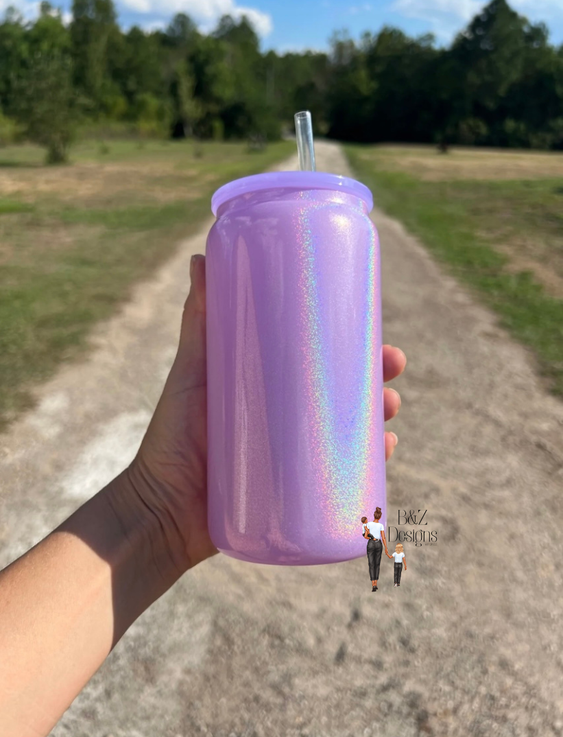 16oz Shimmer Glass Cups