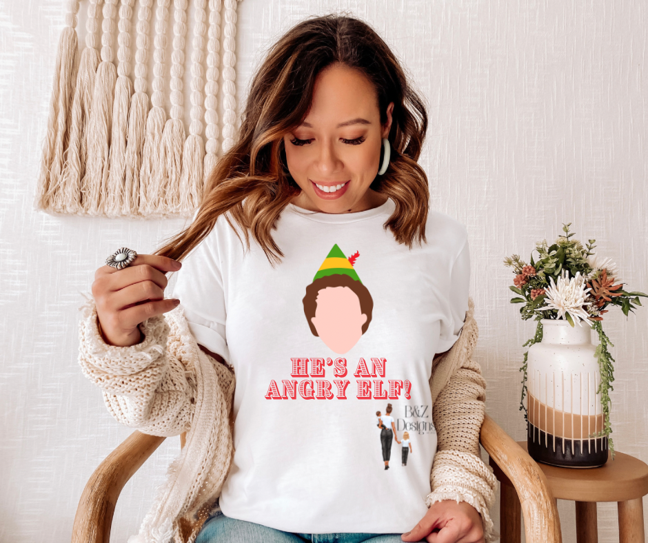 He’s An Angry Elf Tee/Crew