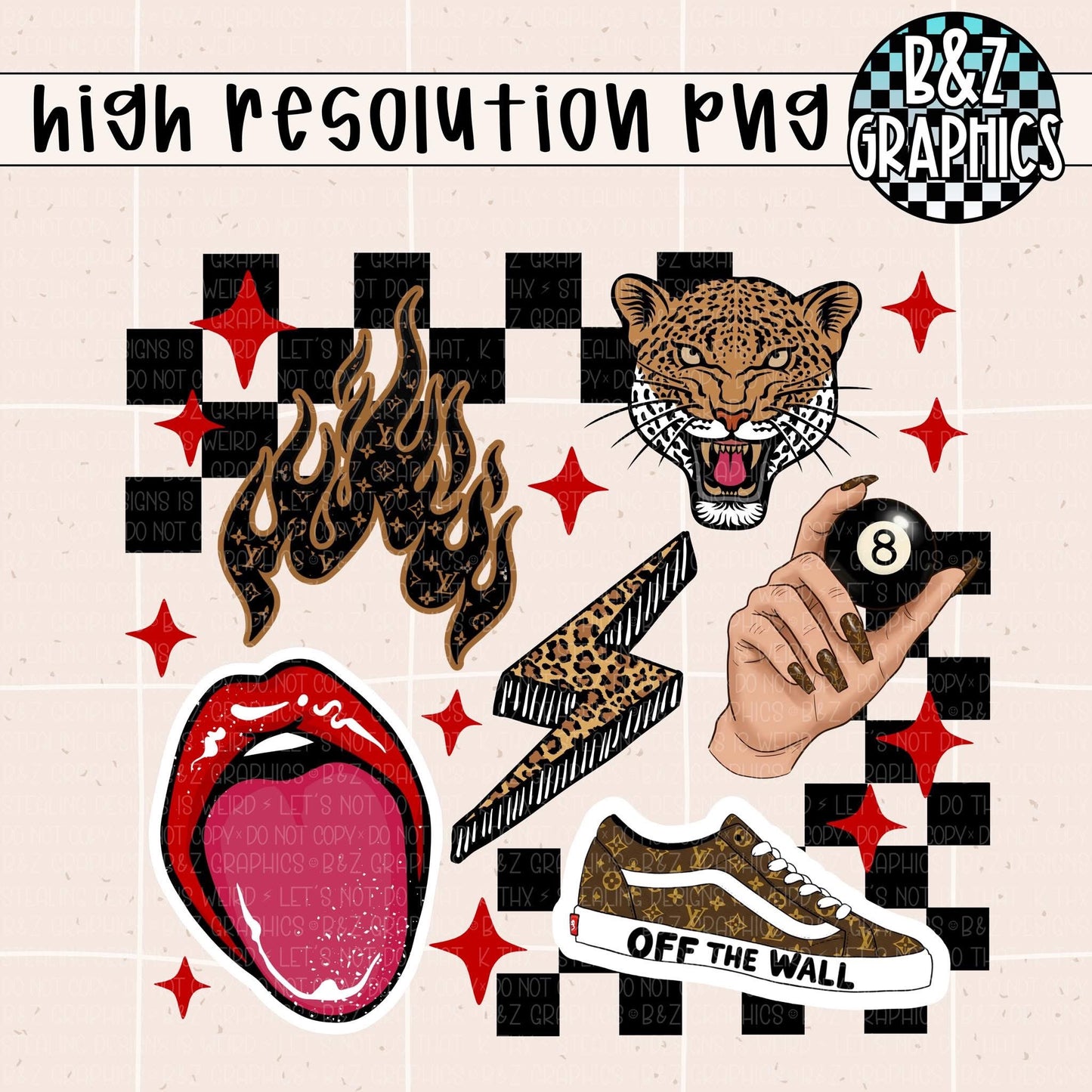Retro Collage PNG