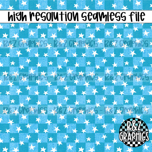 Denim Stars Seamless