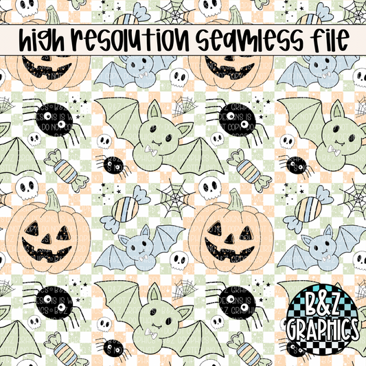 Pastel Boys Halloween Seamless