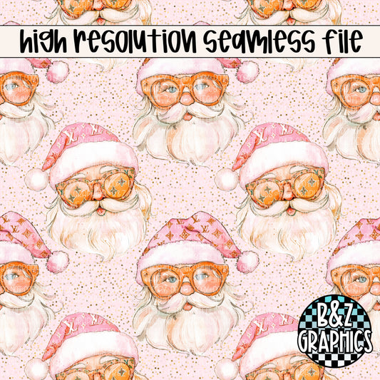 Pink Boujee Santa Seamless