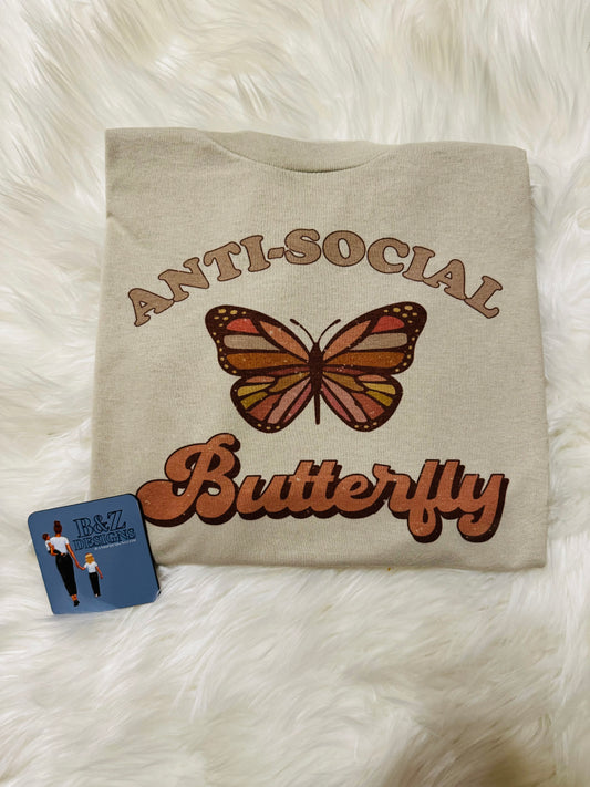 Antisocial Butterfly Tee/Crew
