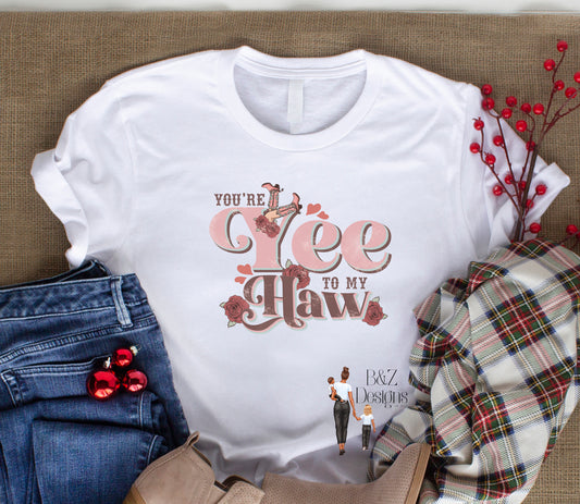 You’re The Yee To My Haw Pink Western Tee/Crew