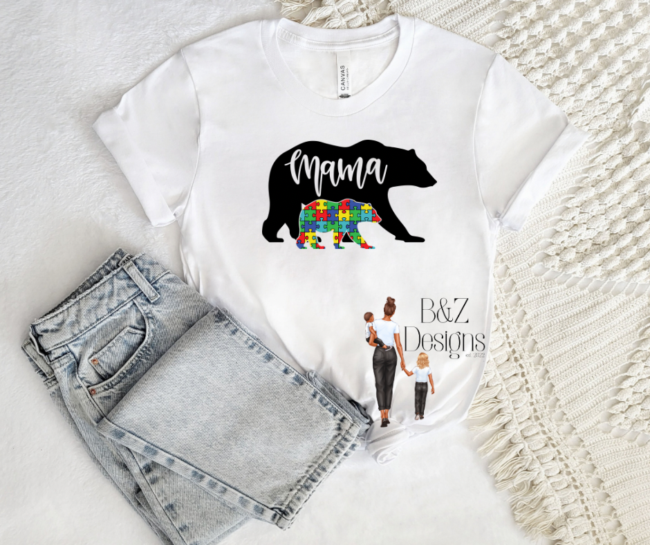 Autism Mama Bear Tee/Crew