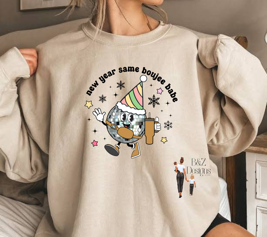 New Year Same Boujee Babe Tee/Crew