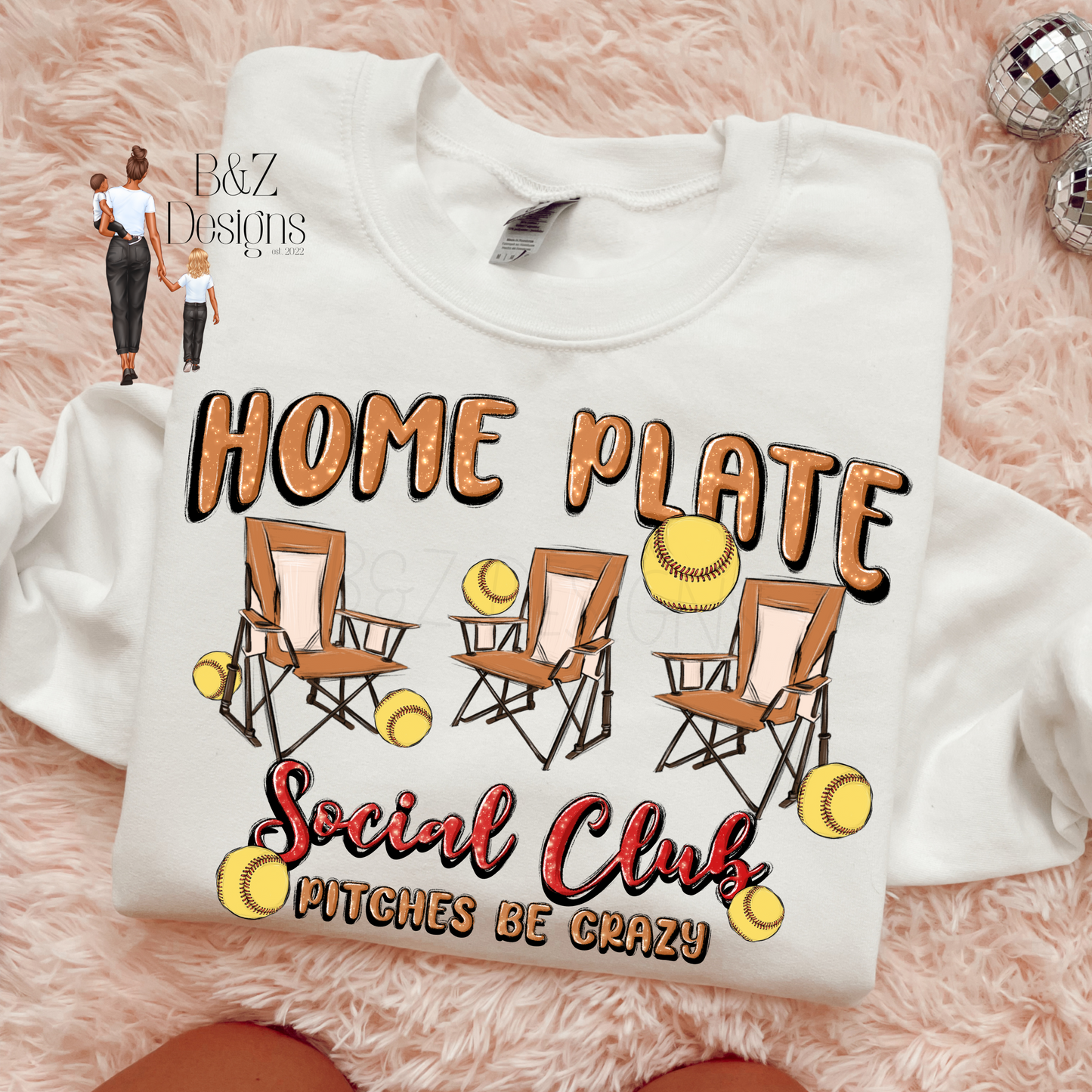 Softball Homeplate Social Club Tee/Crew