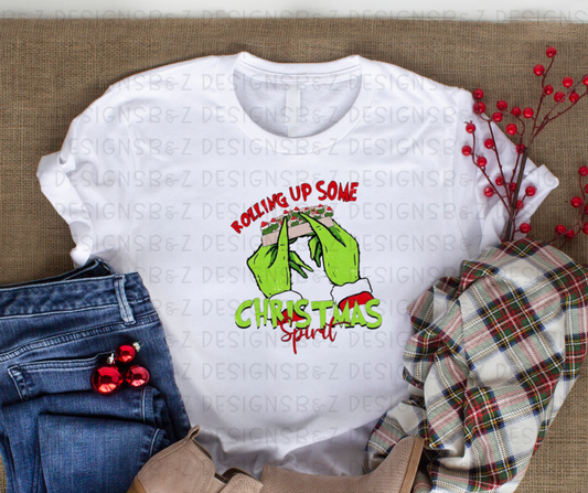 Rolling Up Some Christmas Spirit Tee/Crew