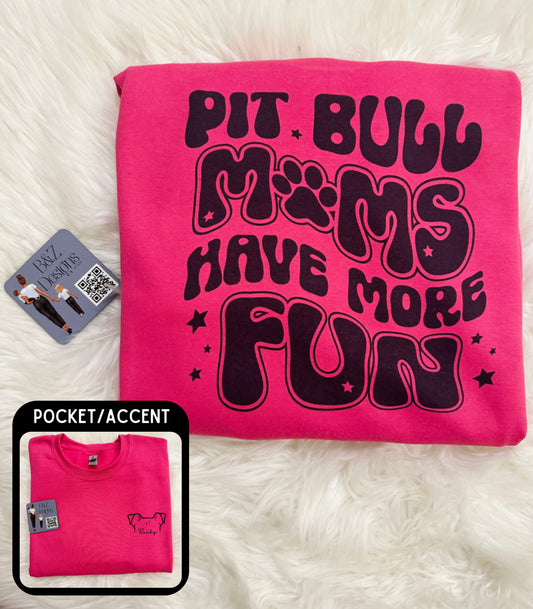 Custom Pitbull Mama Tee/Crew