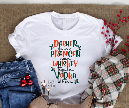 Reindeer & Alcohol Tee/Crew