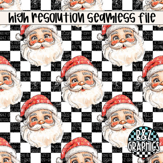 Red Boujee Santa Seamless