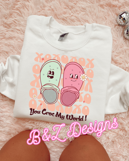 Valentines Croc My World Tee/Crew
