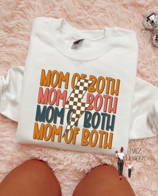 Retro Mom Of Both Tee/Crew