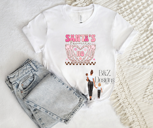 Pink Santa’s Favorite Ho Tee/Crew