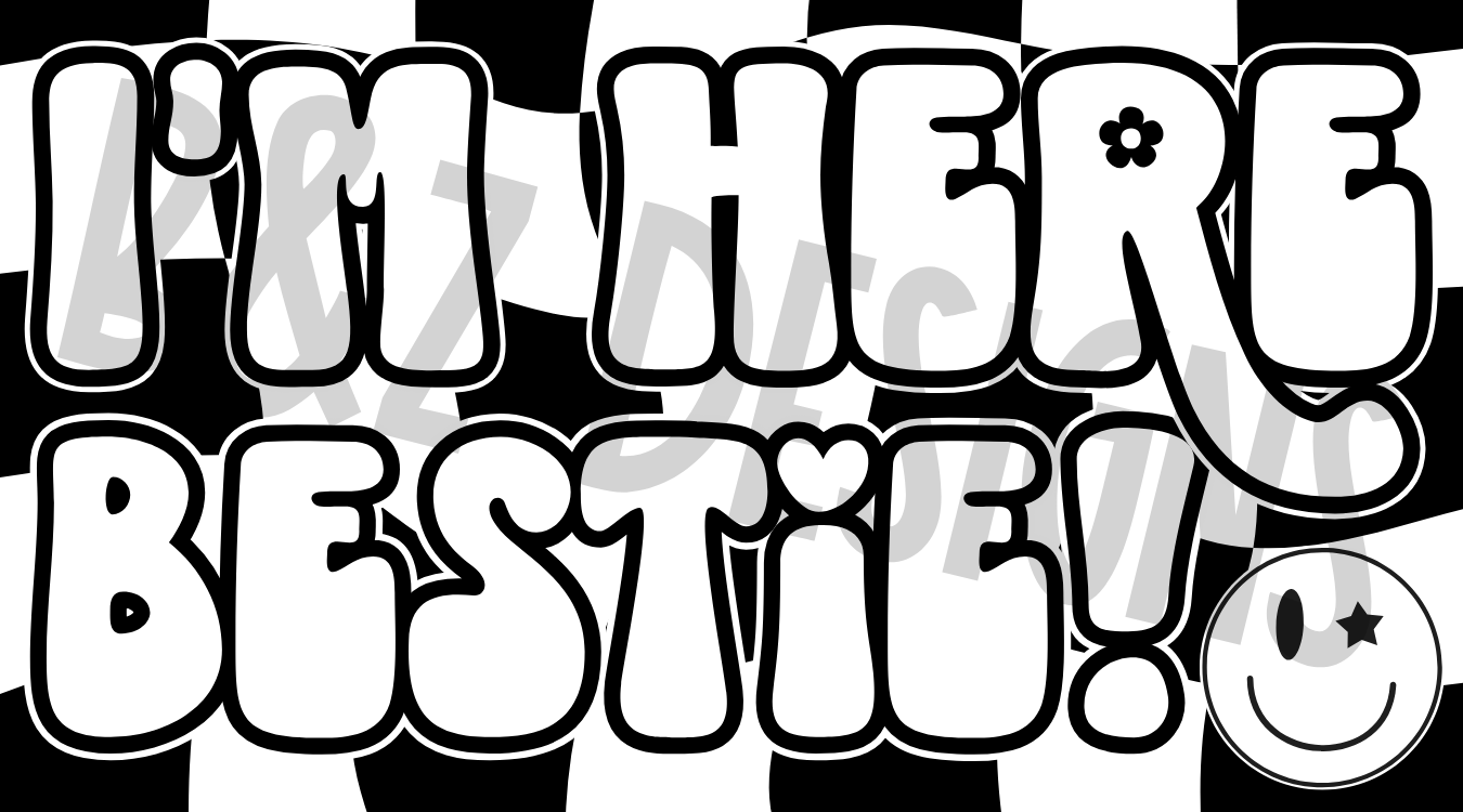 I’m Here Bestie Small Labels Pack