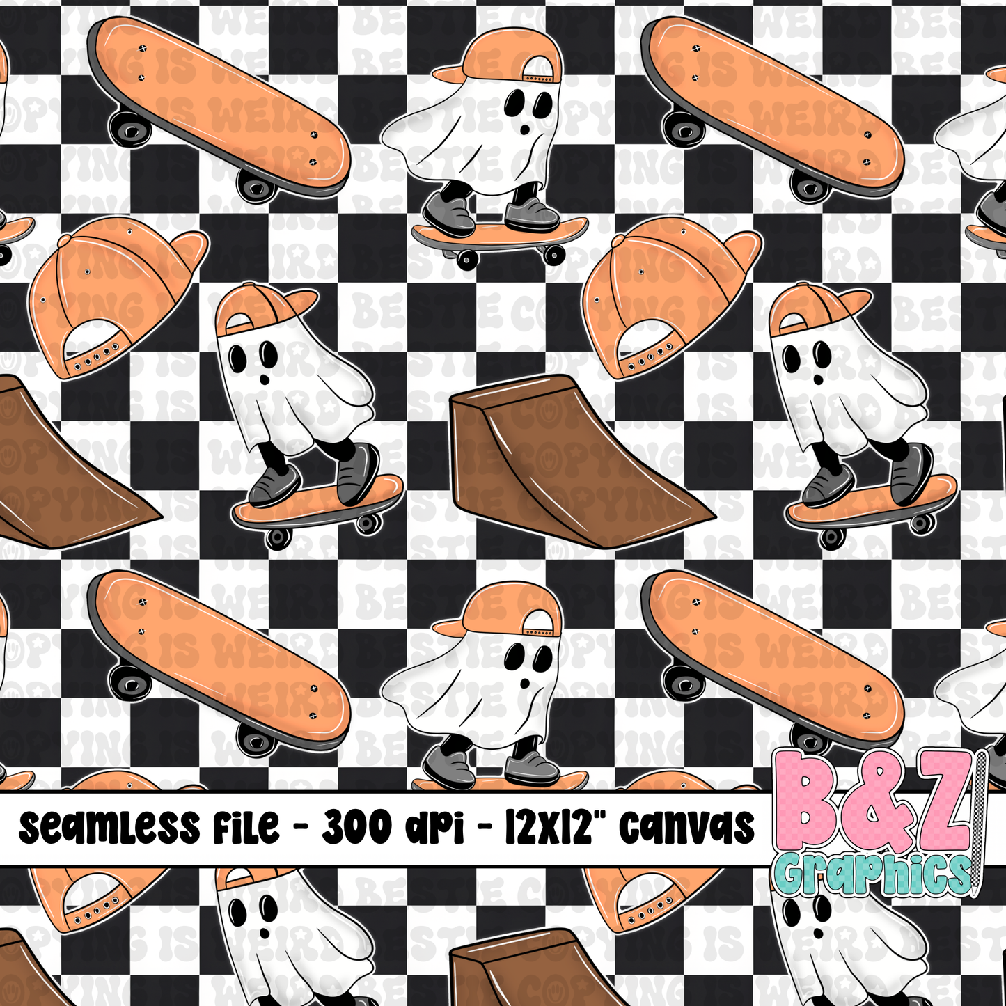 Ghost Skater Seamless