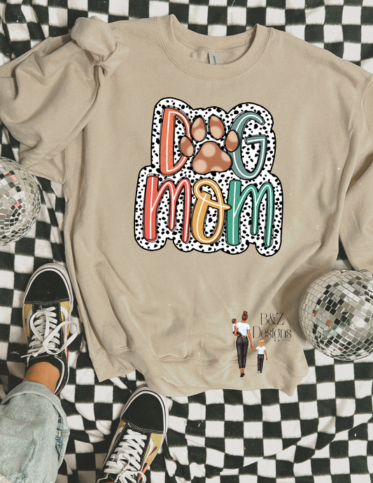 Retro Dog Mom Tee/Crew