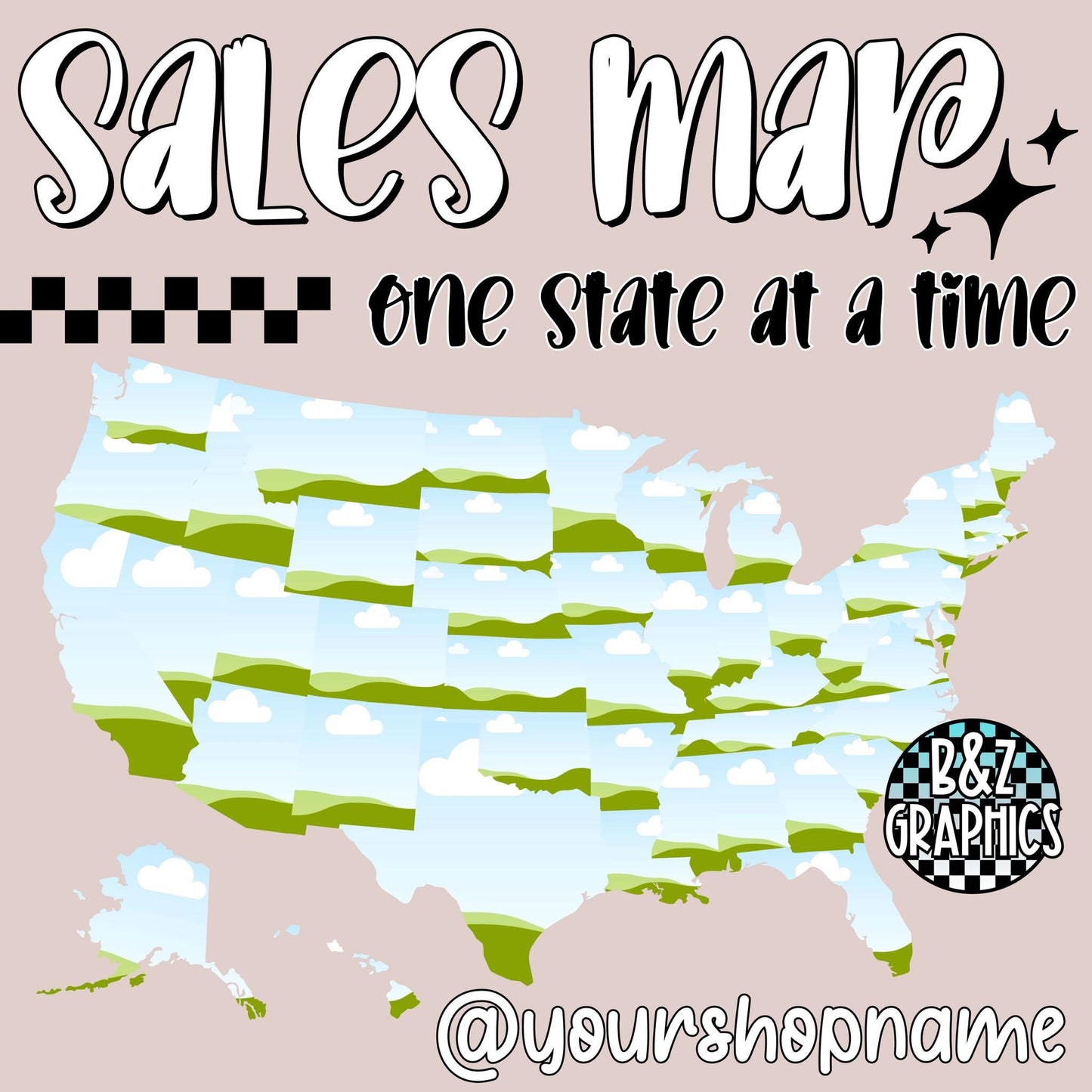Canva Editable Sales Map