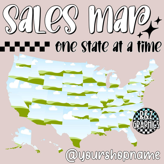 Canva Editable Sales Map