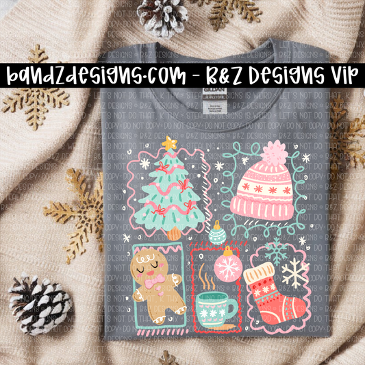 Girly Christmas Doodles