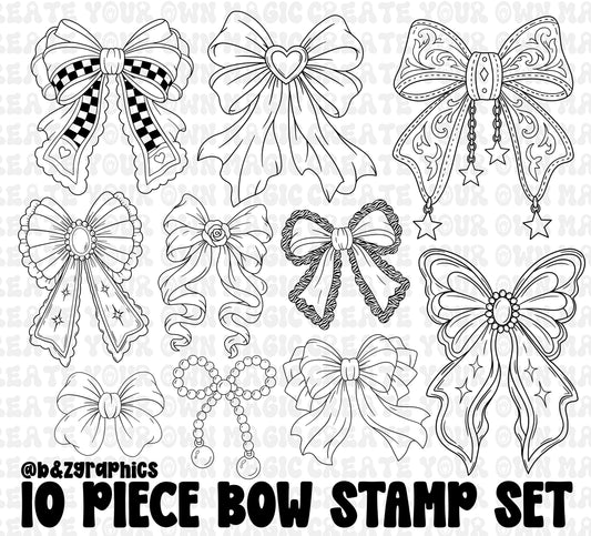 10pc Bow Stamp Set